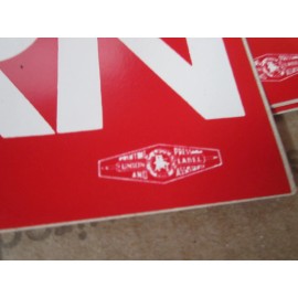 McGovern presidential USA RED Bumper Sticker WHITE letter NOS 12" X 3"