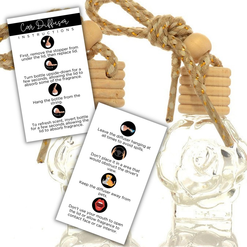 Lashicorn Car Hanging Diffuser Care Card | 50 Pack |