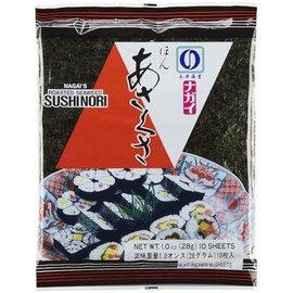 Nagai Red Roasted Sushi Nori Seaweed - 28gram Packet