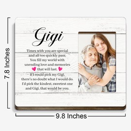 EWDMOUK Times with You Are Special Gigi Wood Picture Frame,Gigi Birthday Gifts,Gifts for Grandma from Granddaughter Grandson,Mothers Day Gift for Grandmas