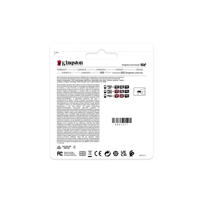 Kingston Industrial microSD - 8GB microSDHC Industrial C10 A1 pSLC