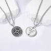 Aniu Compass Necklace for Men Women S925 Sterling Silver Compass
