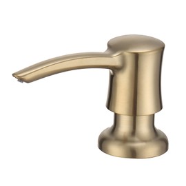 Rzoeox Deck Mounted Kitchen Soap Dispenser Brushed Gold Built in Soap Dispenser for Kitchen Sink Lotion Dispenser for Kitchen Modern Commercial