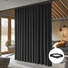RoomDarkning Room Divider Curtains with Ceiling Track, 95% Blackout Heavy