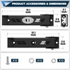Jeep Tailgate Hinge Set for 2007-2018 Wrangler JK JKU, Rear