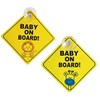 Weforu 2Pcs Baby on Board Car Warning Sticker Sign with