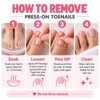 240PCS Pink False Toenails, French Style Press on Toe Nails