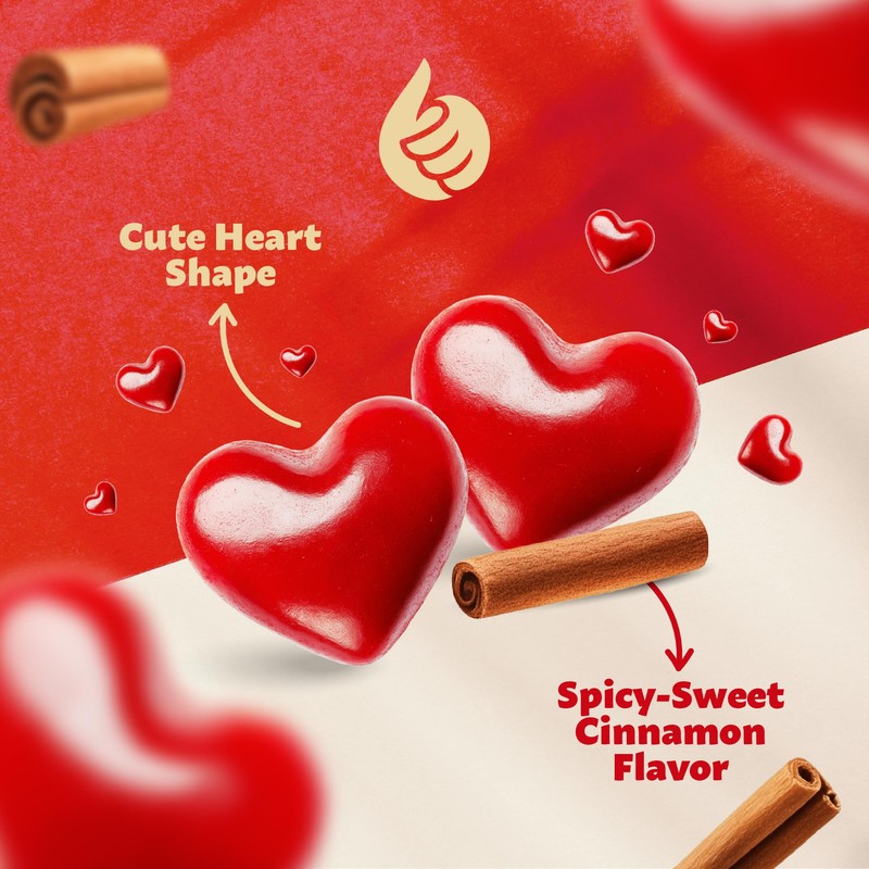 Cinnamon Imperial Hearts | 3 Pound Bag | Hot Cinnamon