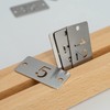 Hollow Out Metal Rectangle Numbered Tags with Two Holes (51-100)
