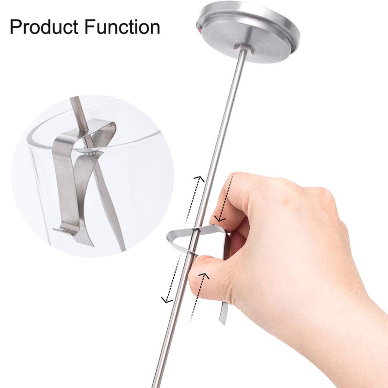 defull 12" Deep Fry Thermometer with Clip Instant Read Dial