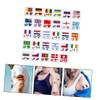 Beavorty 116pcs National Flag Face Stickers for Temporary Body Art