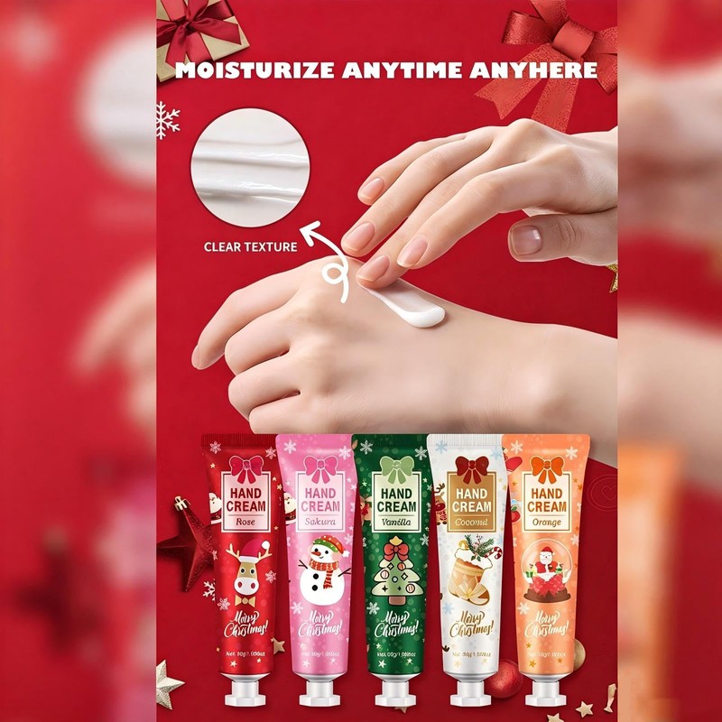 5Pack Christmas Hand Lotion Gift Set,Moisturizing Hand Cream,Mini Gift