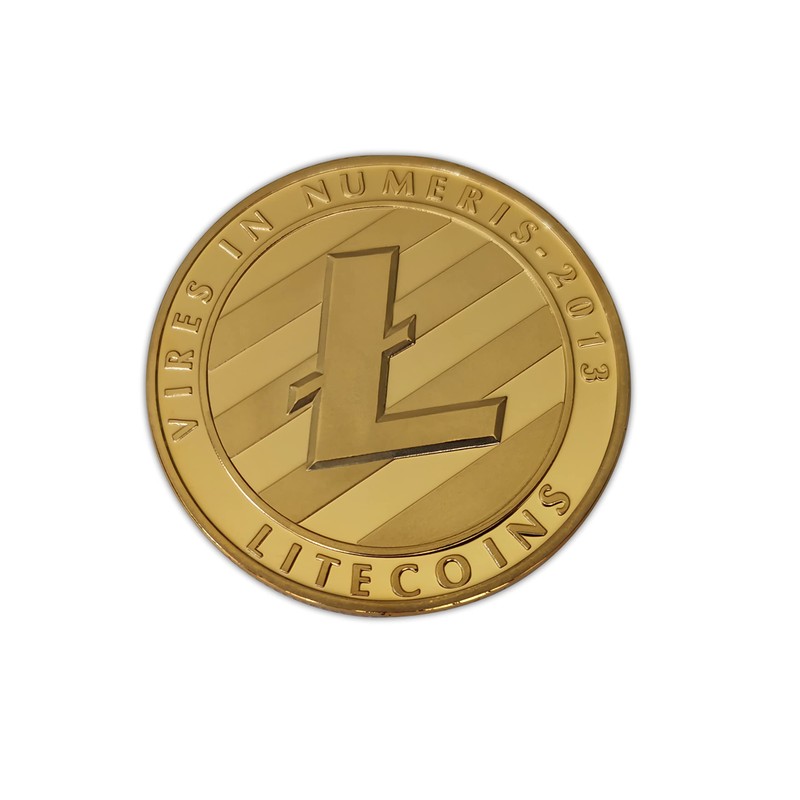 Eillwin Litecoin Crypto Rare Gold Color Coin collectible & commemorative