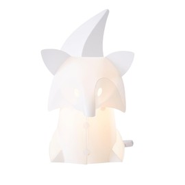 LITECRAFT Glow Table Lamp Fox Origami Style Child's Bedside LED Light - White