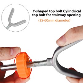 4 PCS Y-Shaped Stair Gate Screws, Y-Spindle Pressure Screws for Baby Gates, M10 Pet Gate Fixing Bolts, Banister Gate Fixator Bolts, Baby Gate Fixator Screw Bolts, Baby Gates Threaded Spindle Rods