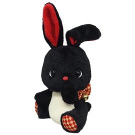 Sanyei Boeki Original Plush Rabbit Kuromame W 4.7 x D 3.5 x H 5.9 inches (12 x 9 x 15 cm), Animal