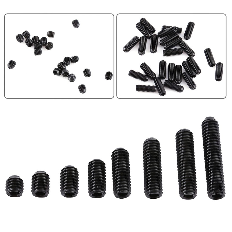 200 Pcs M3 Black Hex Socket Head Screw Steel Hex