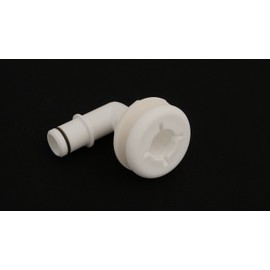 Flow-Rite MA-027-QLW 3/4" Elbow Flanged Thru-hull, Qwik-Lok, White