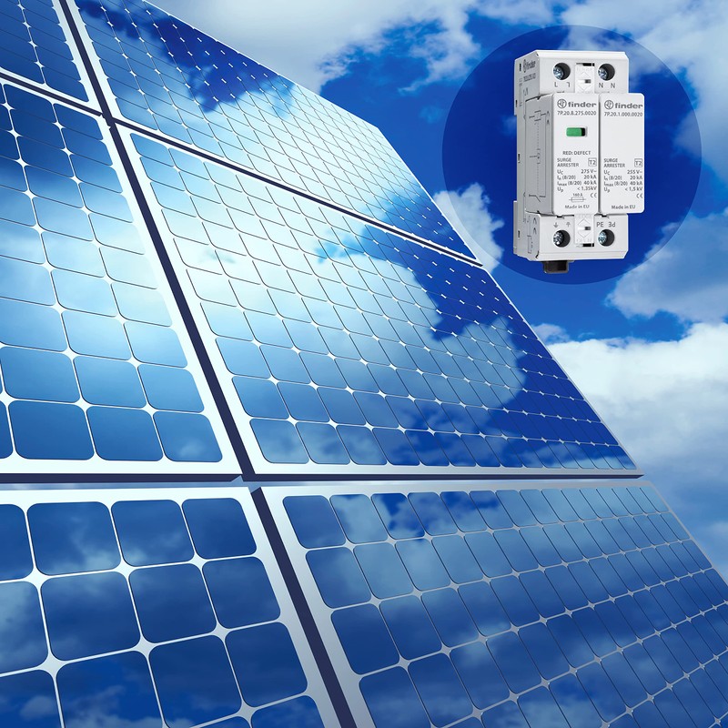 Finder Series 7P Surge Protector SPD tipo-2 1 Varistor +
