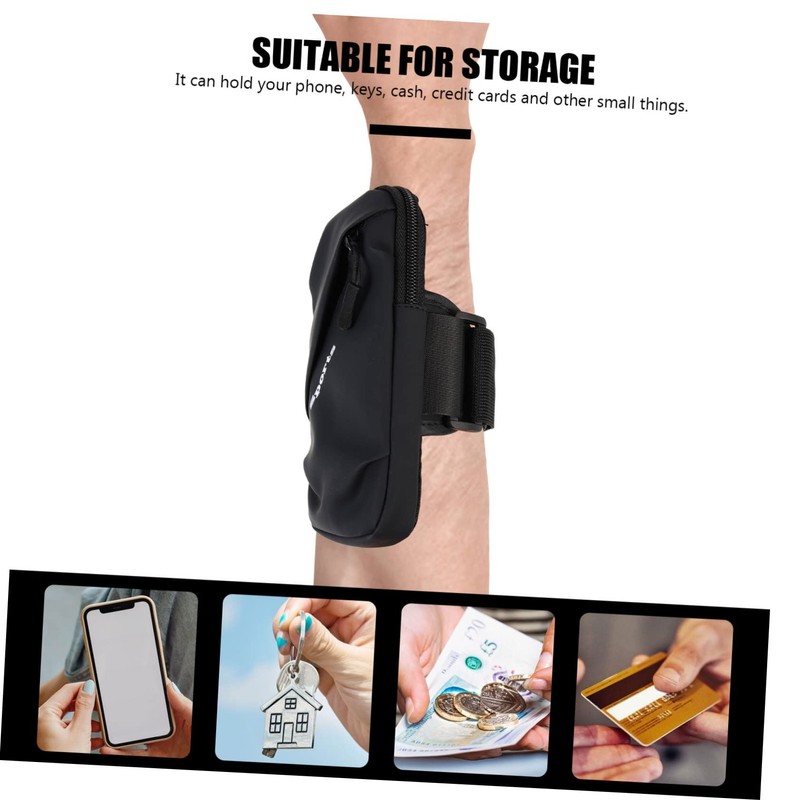 WOONEKY Elastic Arm Phone Sleeve Running Armband Pouch for Outdoor