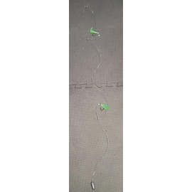 Unbranded Hi Lo Sabiki Rig Fishing 6\0 Hook w\ Flasher 40lb Mono Glow Bead Fluke Sea Bass