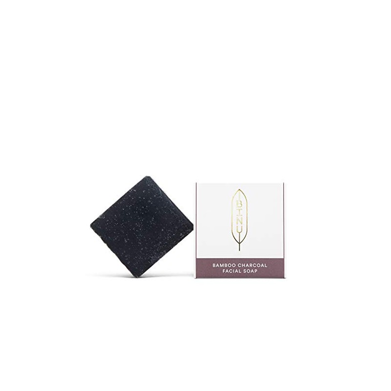 BINU Bamboo Charcoal Facial Soap | Face Soap for Blemished