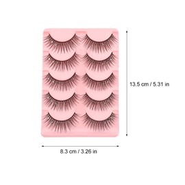 Baluue 5pairs Rhinestone False Eyelashes for Natural Look for Cosplay Parties and Stage Performance Soft Reusable Lashes for Stunning Eye Makeup