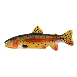 Handcrafted Hand Painted Yellowstone Cutthroat Trout Magnet Gift for Fishermen for Personalizing Home Office Lodge Fridge Whiteboard Locker - Made in USA - SKU FP014GMAG