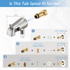 Sperwoesy All Metal Tub Spout with Diverter Brushed Nickel, Fits
