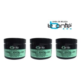 3 Pack Vitamina E Keratina +soya Labonte 150g
