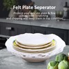 Aoluguya Soft Felt Plate Dish Protectors Dividers Seperators for Stacking,