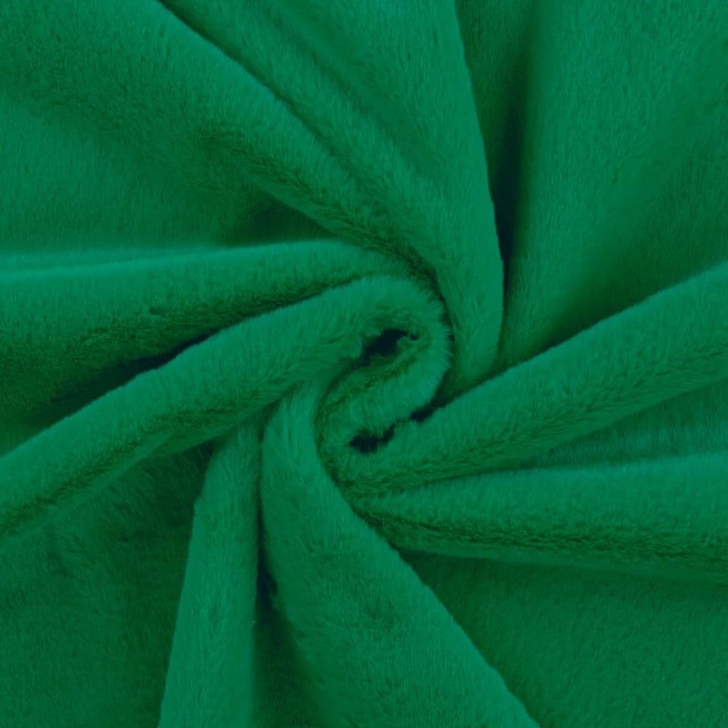 StoffBook Grass Green Faux Fur Rabbit Plush Material Fabric, d231