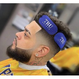 TRU BARBER HAIR GRIPPERS ® 2 COLORS BUNDLE PACK 4 PCS for Men and Women - Salon and Barber, Hair Clips for Styling, Hair holder Grips (Blue/Grey)