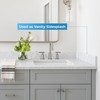 Threshold.shop Bathroom Vanity Sink Backsplash and Sidesplash (Carrara Marble, 4"