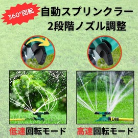 REMDY 360 Degree Rotating Sprinkler Automatic Grass Watering Garden Garden Angle Adjustment Watering Gardening Home Easy Installation Head Durable Moving Discus Outdoor Green