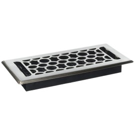Decor Grates HCH410-NKL Honeycomb Plated Floor Register, 4-Inch by 10-Inch, Nickel