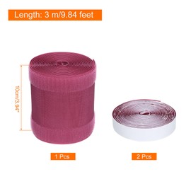 MECCANIXITY Floor Cord Cover 9.8 Ft x 4" Grip Floor Cable Protector Management for Home Floor with Adhesive Backing Prevent Tripping Nylon Polyester Blend Red 1Pcs