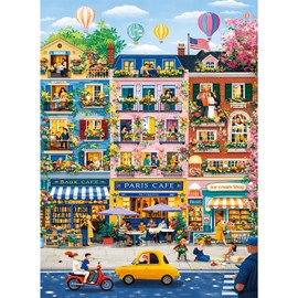 500 Piece Puzzle for Adults, Colorful Paris Street Jigsaw Puzzles 500 Piece
