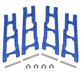 ShareGoo Metal Front & Rear Suspension Arms A Arms Upgrade Parts 3655 Compatible with Traxxas 1/10 Slash 4x4 4WD Stampede 4x4 4WD RC Car Truck (Blue)