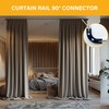 Hoeflife 90° Curved Connectors for Ceiling Curtain Track, Ceiling Track