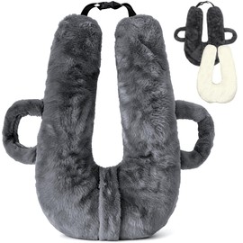 Plzpik Car Pillow for Kids, Removable, Washable Pillowcases and Pillow Inserts(The only Upgrade on the Market),Travel Pillow for Car Sleeping (Darkgray)