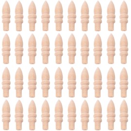 ZAHD 40 Pieces Mini House Handles Mini Drawer Handles House Handles Miniature Furniture Mini Drawer Handles Tiny House Drawer Handles Mini Door Handles Made of Wood Khaki Mini House Handle Replacement