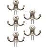 Fuxxer® - 5 Classic Coat Hooks, Clothes Hooks, Double Hooks,