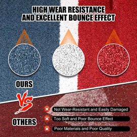 Pro KDK Baseball Batting Hitting Mat with Antislip Rubber Backing, 6.5' x 4 'Regulation Size KDK High Wear-Resistant Grass for Baseball Bases for Yard Baseball Softball Training Indoor and Outdoor