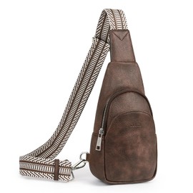 CLUCI Small Sling Bag for Women,Vegan Leather Crossbody Bags for Women,Fanny Packs with Guitar Strap