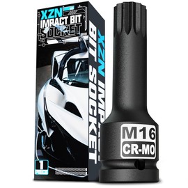 KIRXST Kraft XZN Bit Insert 1/2 Inch, M16, Power Multi-Tooth Bit Socket Wrench, CR-MO Steel, for Hand and Impact Wrenches