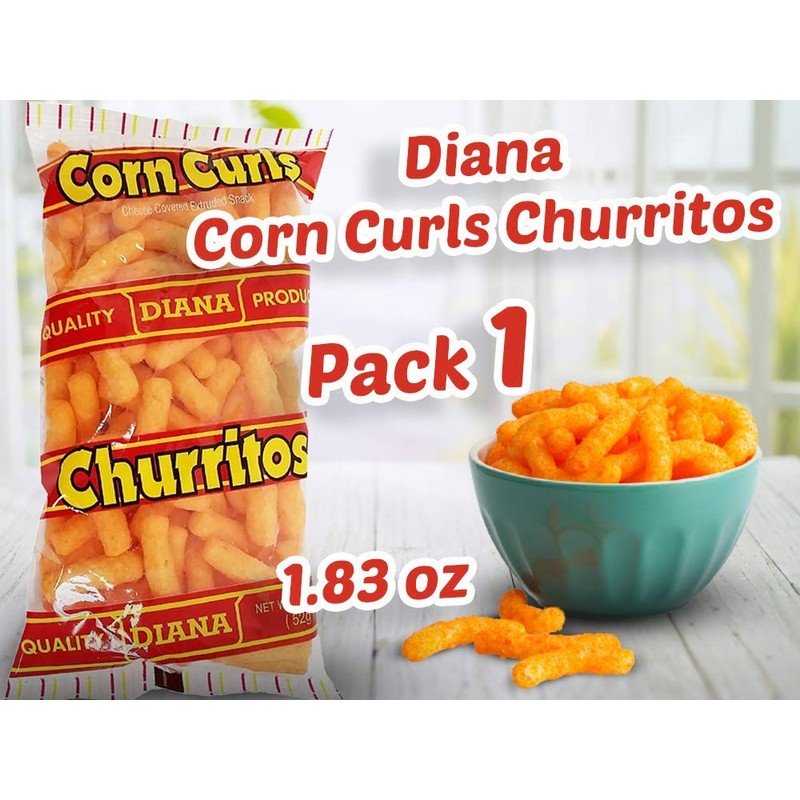 Prodiana Corn Curl Snack 1.83 oz - Churritos (Pack of