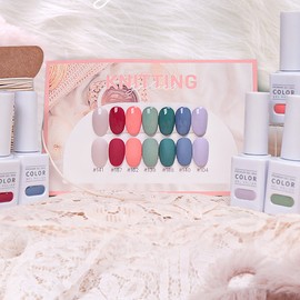 Thezel The gel knitting 7-piece set pastel color gel knit nail / 더젤 니팅 7종 세트 파스텔컬러젤 니트네일