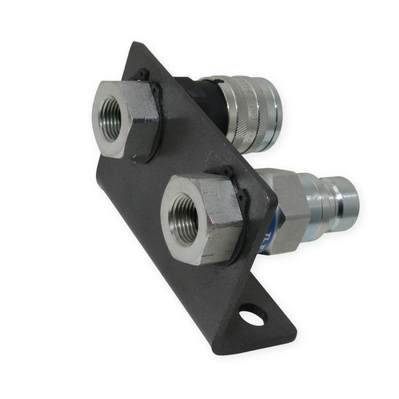 1/2" Hydraulic Quick Connect Coupler Set, Flat Face, 1/2" NPT,