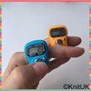 KnitUK Tally Counter - LCD (Finger-Held). Pack of 2. Orange